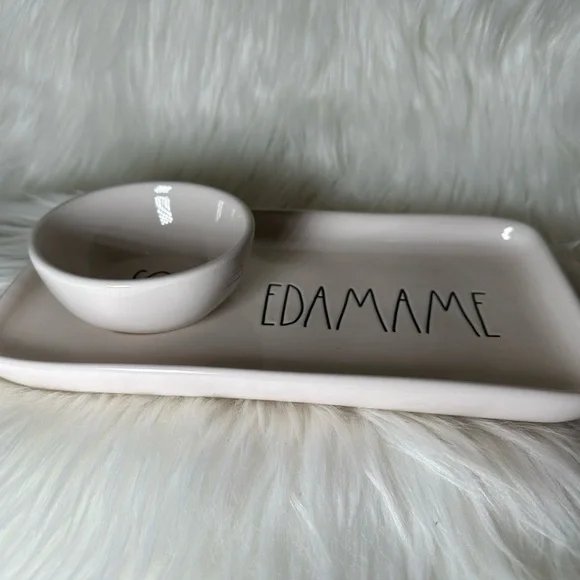 Rae Dunn Soy Edamame Tray and Bowl Set - Picture 2 of 3